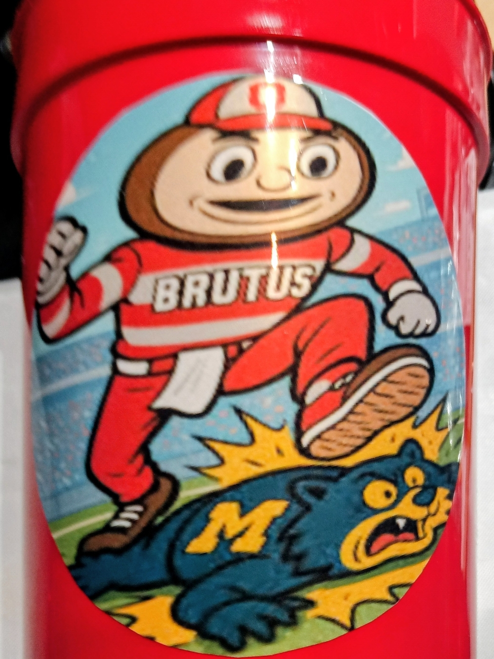 Brutus Graphic Red Plastic Drinking Cup
